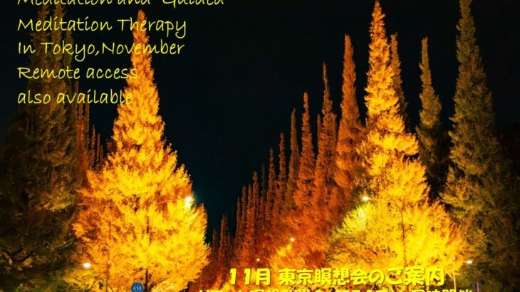2025年11月 リモート&東京瞑想会